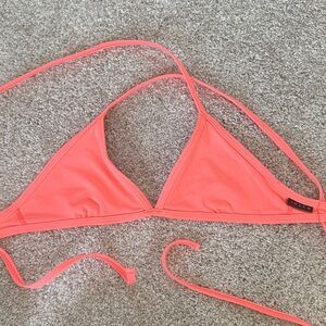 Neon Coral Triangle String Bikini Top - Joyn (Women Swim)
